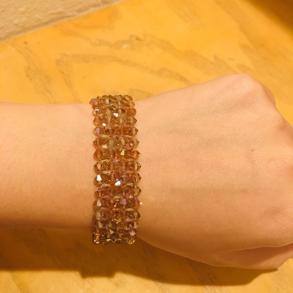 Pulsera se cristal y plata .925